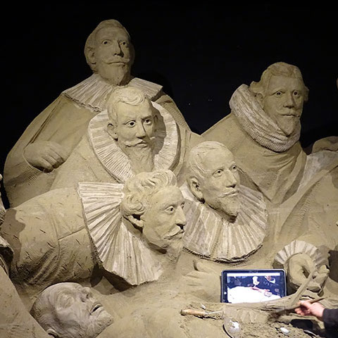 sand sculpture anatomische les Rembrandt