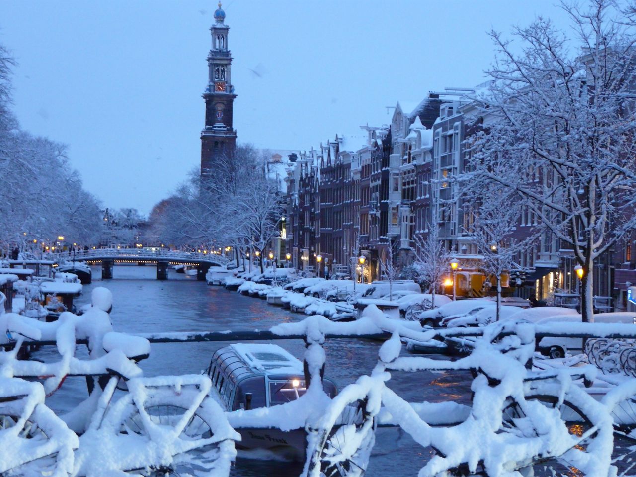 Amsterdam in Winter Westertoren